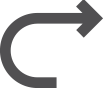 a dark half-circle with an arrow pointing right - redo